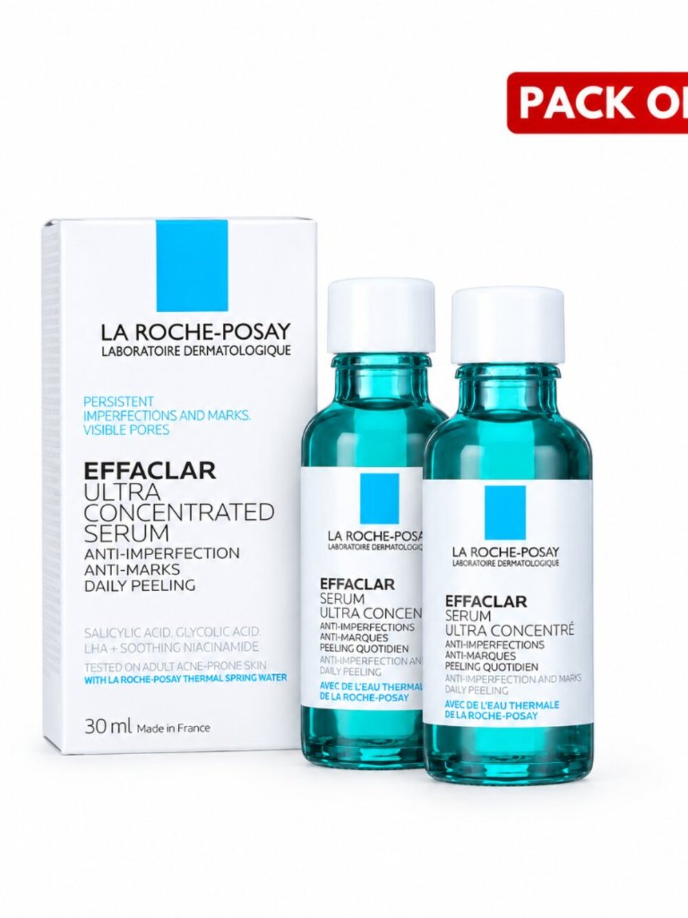 Pack of 2 La Roche-Posay Effaclar ultra concentrated serum 30ml